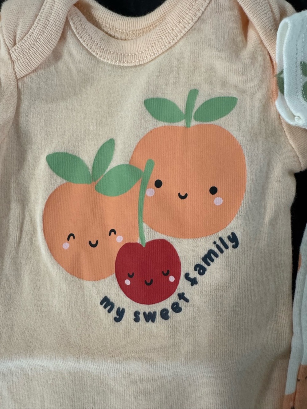 2-Pack Peach Graphic Baby One-Piece Bodysuits - Peach/White - Picture 2 of 7